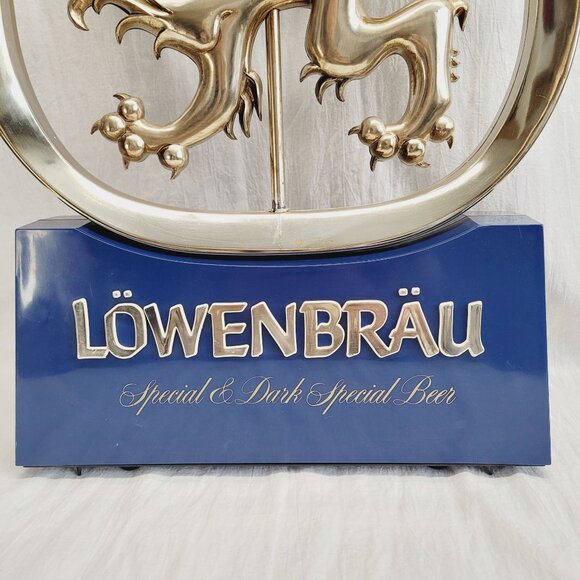 Vintage Lowenbrau 3D lighted Beer Sign WORKS GREAT READ!! Minor Cosmetic Issues - Picture 8 of 11